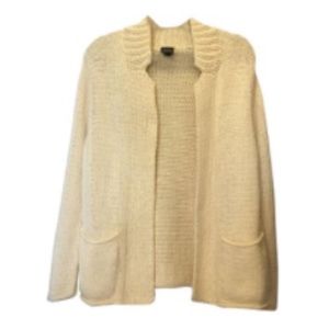 Eileen Fisher Cream Cotton Cardigan Size XS